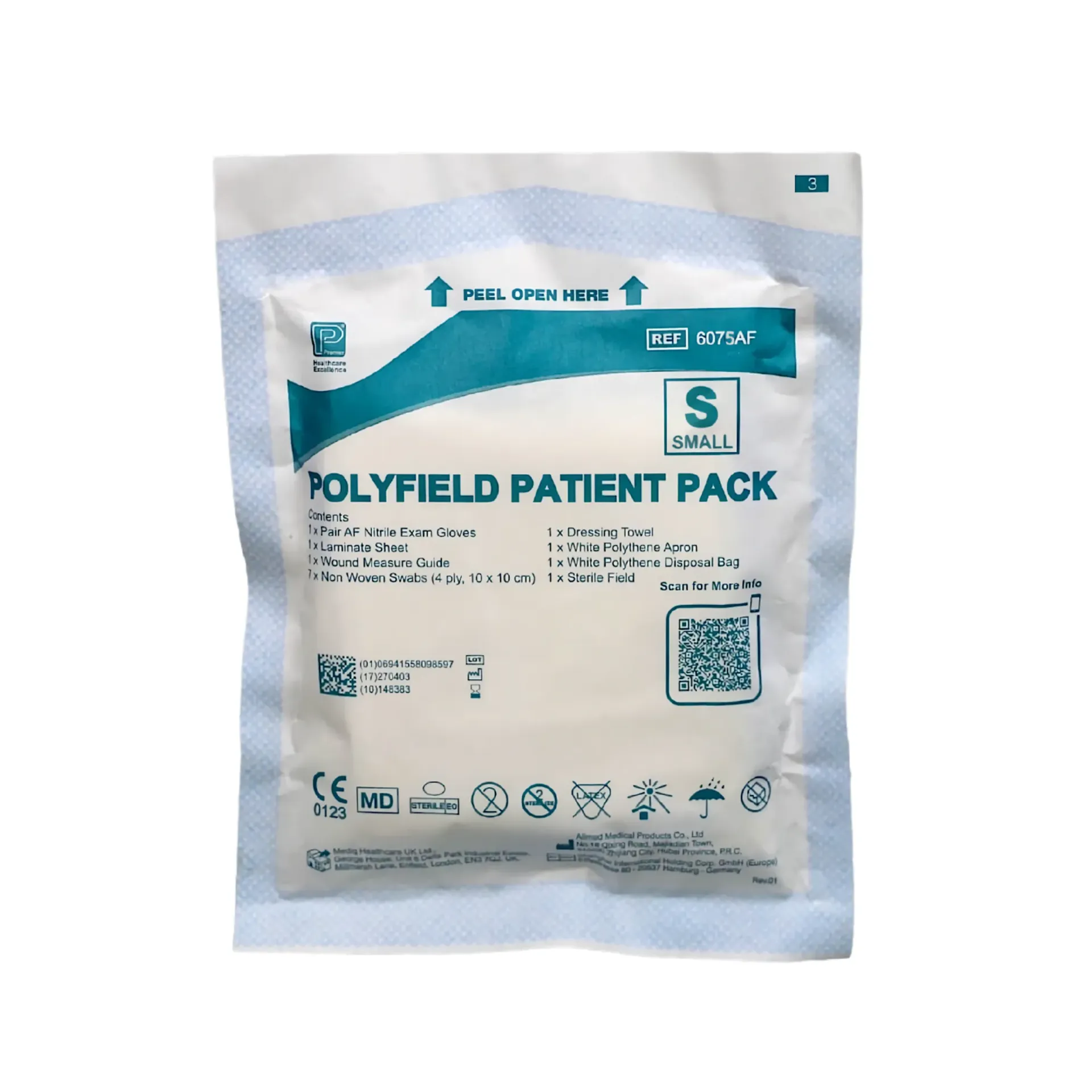 [PP-PPS] Polyfield Patient Pack with Small Nitrile Gloves