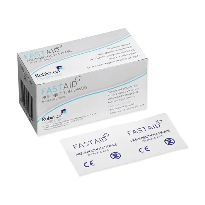 Alcohol Pre-Injection Wipes (Pack of 100)