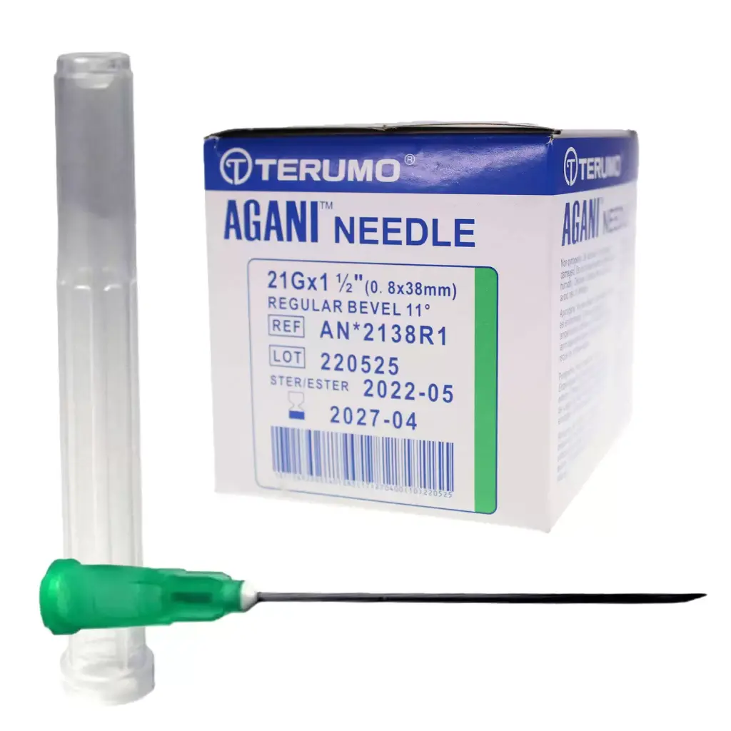 [NDL-HN2115-3] Terumo AGANI Needle Green 21G 1.5" (Pack of 100)