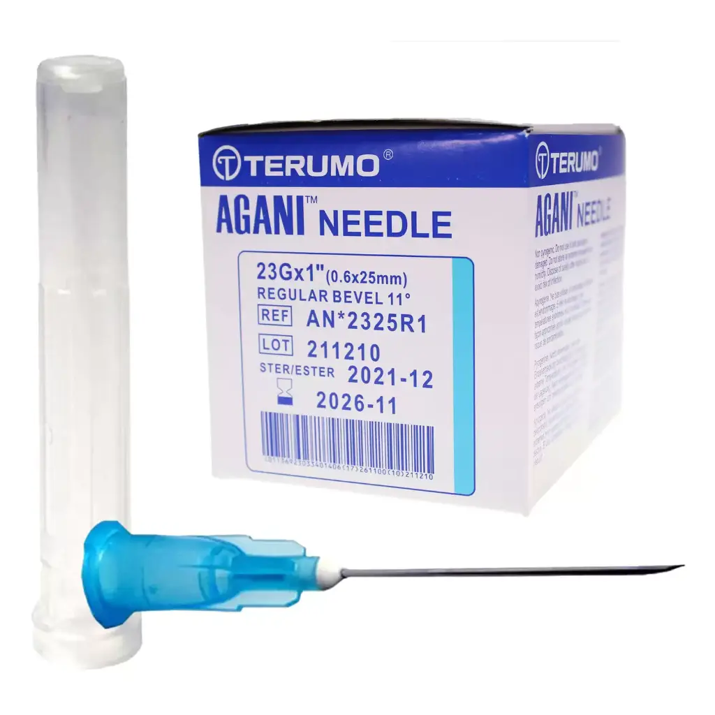 Terumo AGANI Needle Blue 23G 1" (Pack of 100)