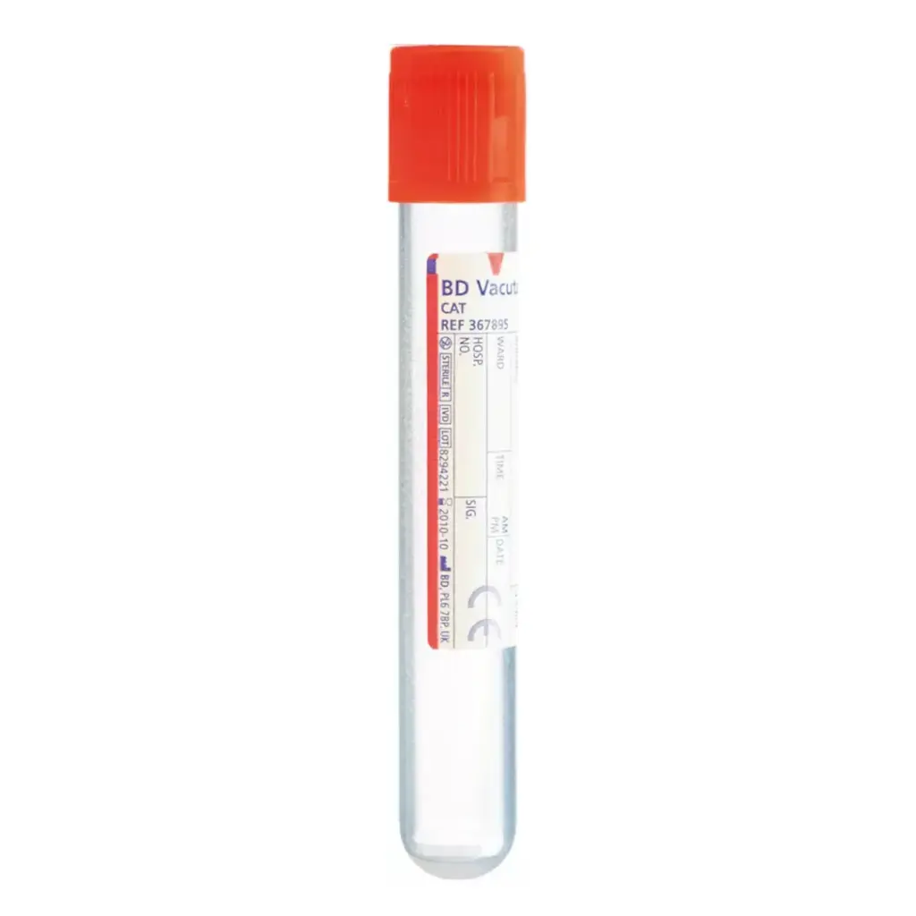 BD Vacutainer Serum CAT 10mL Tubes (Pack of 100)