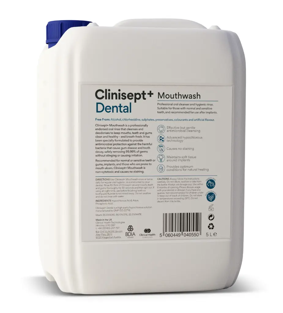 Clinisept+ Dental Mouthwash 5L Container (Clinic Use)