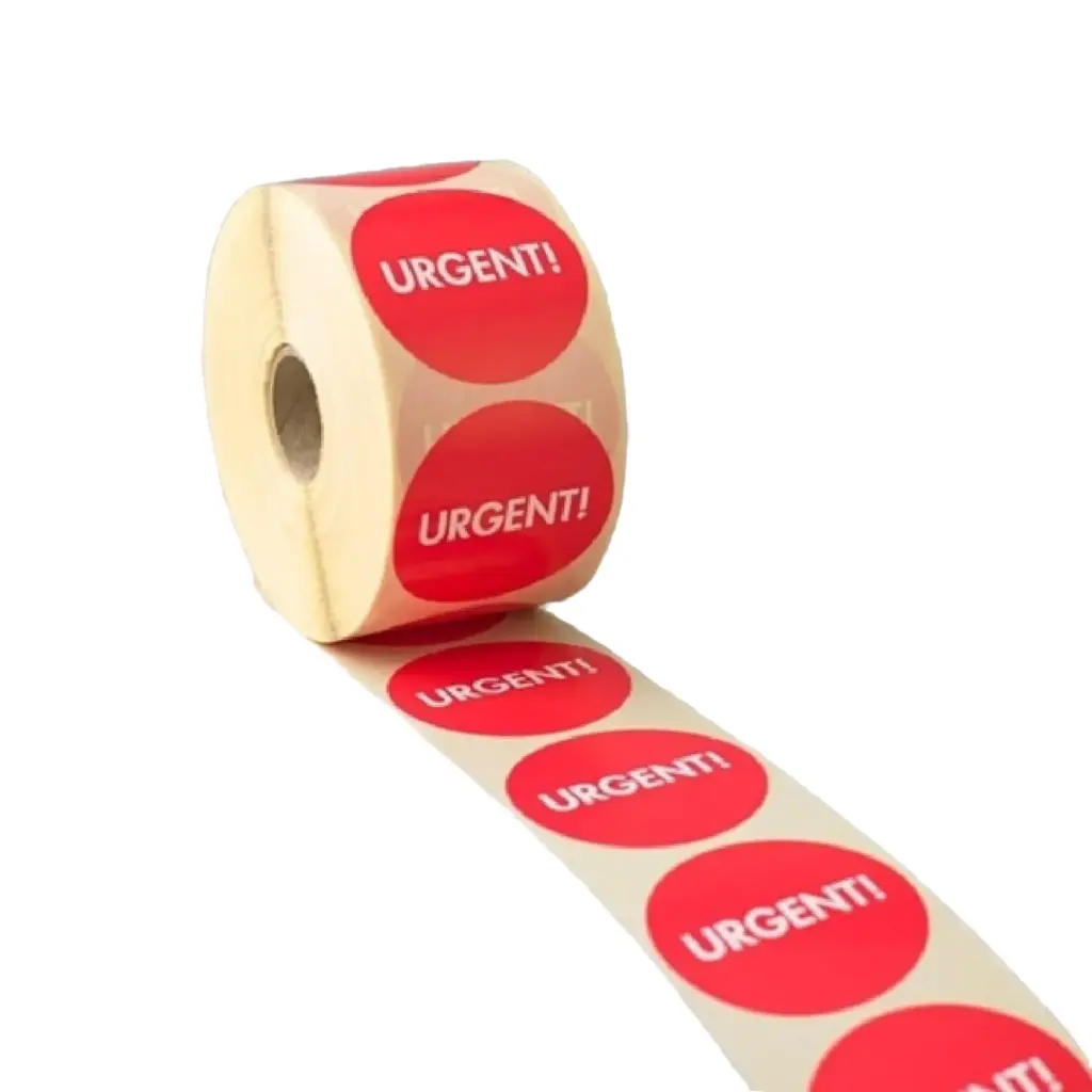 [LAB-URG1] Alert Stickers Urgent (Roll of 1000)
