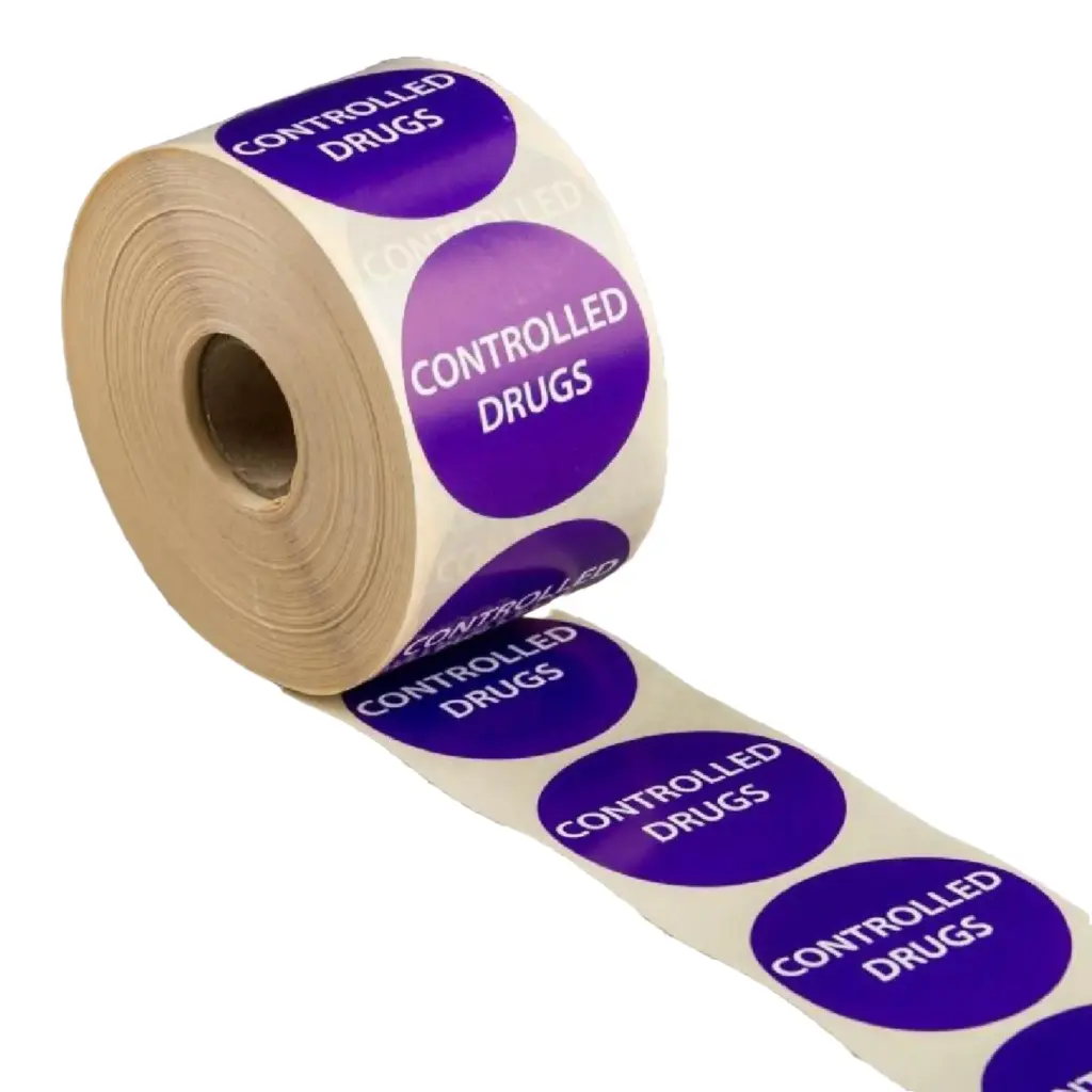 [LAB-CD1] Alert Stickers Controlled Drug CD (Roll of 1000)