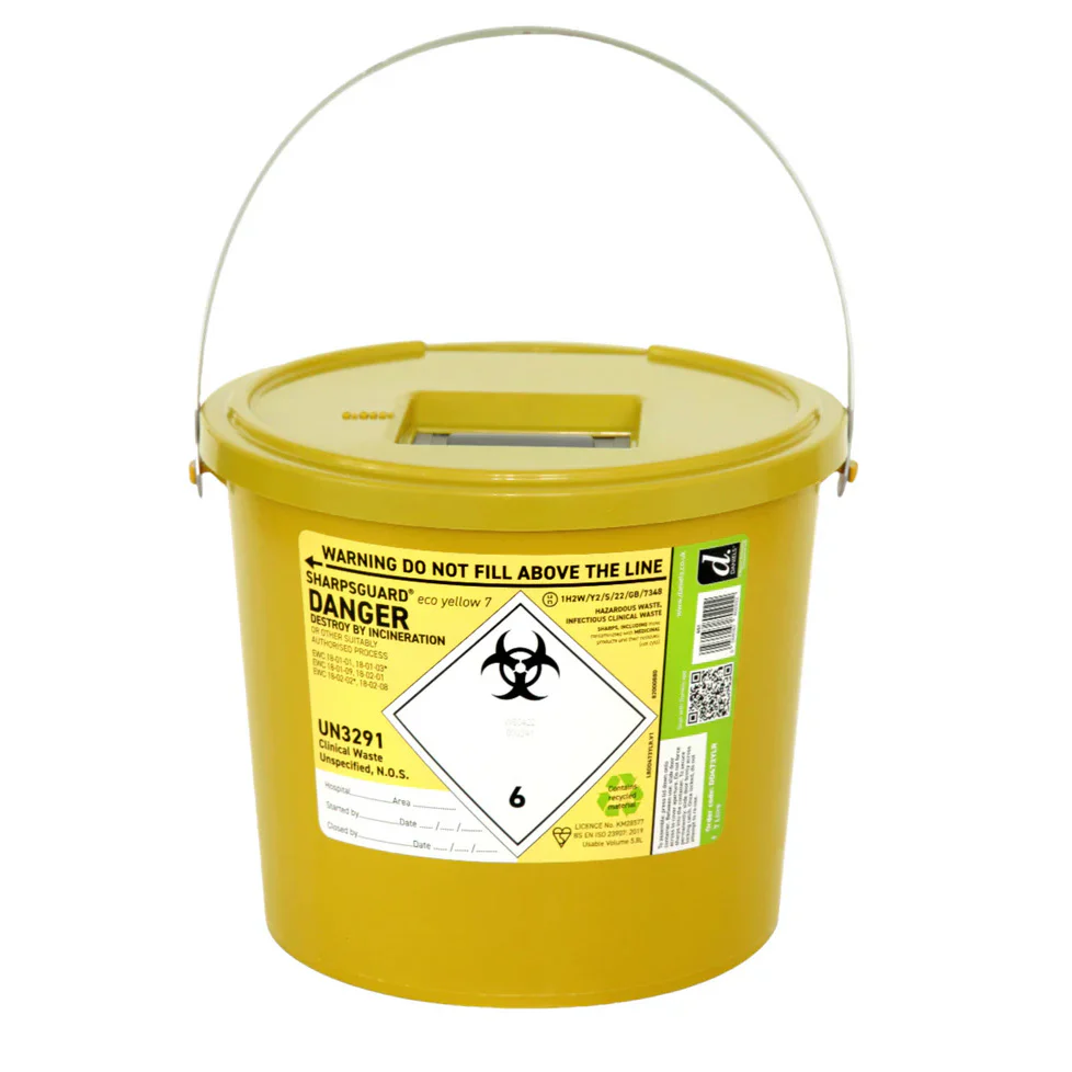 [BIN-SGY7] Sharpsguard Bin Yellow 7L