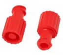 Male/Female Luer Lock Cap IV Stopper Red (Pack of 100)