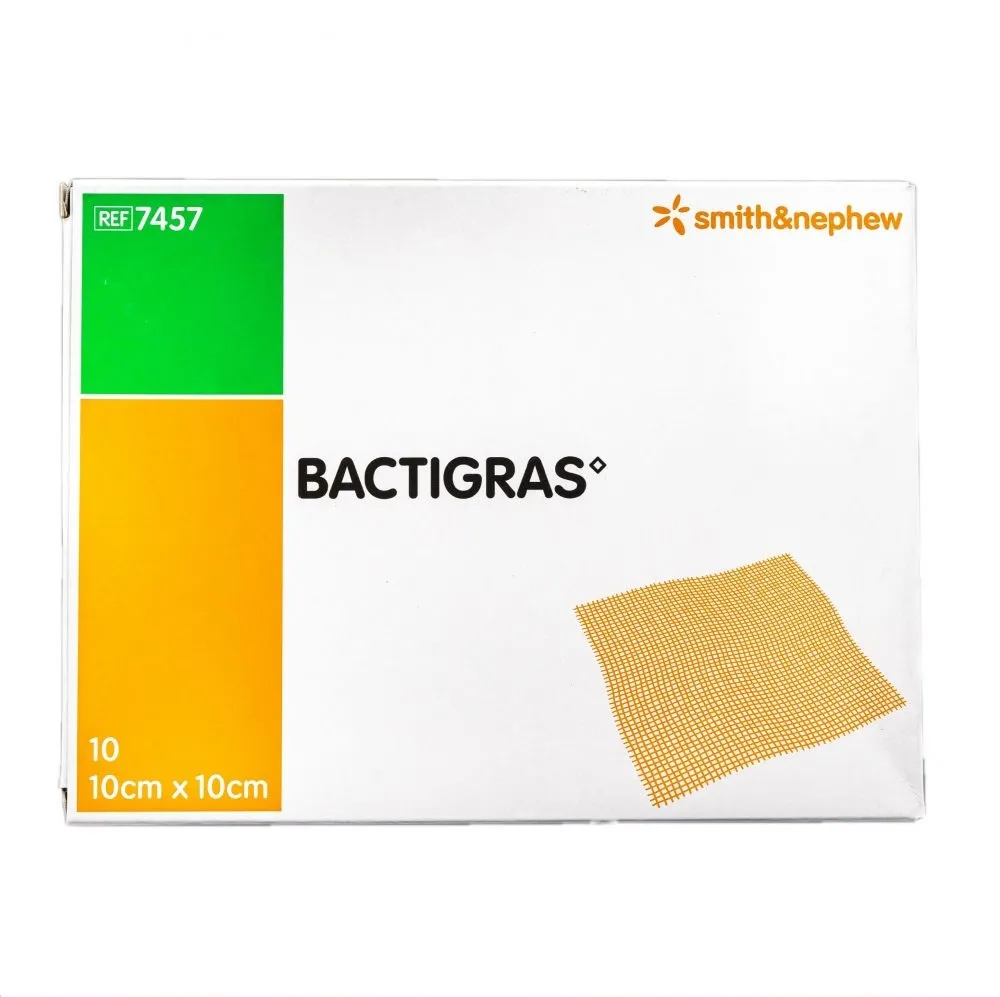 Bactigras Sterile Gauze Dressings 10 x 10cm (Pack of 10)