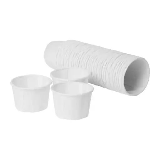 [PTS-01] Waxed Paper Medicine Pots 28mL (Pack of 250)