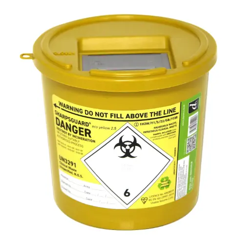 [BIN-SG2] Sharpsguard Bin Yellow 2.5L